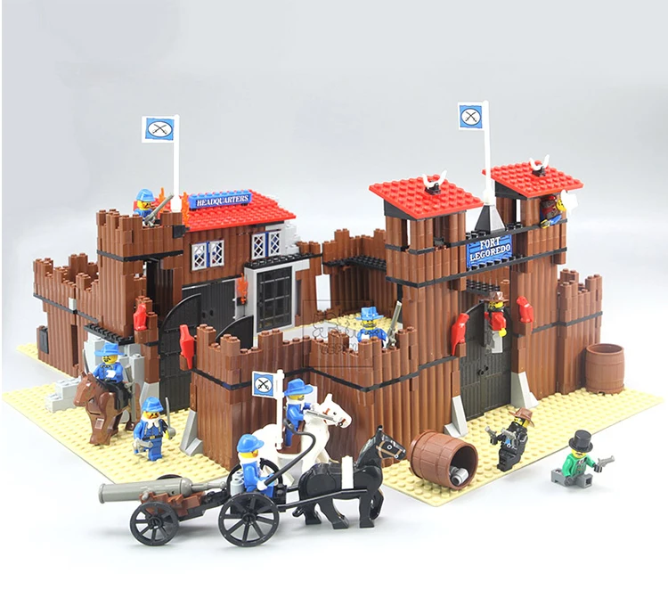 

Lepin 33001 742Pcs Genuine Building Series The Idian Cowboy`s Castle Set Educational Building Blocks Bricks Toys Model Gift 6769