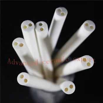 

99.5%Al2O3 High Thermal Corundum Tube 2.0*0.3*10mm/Round Double-Bore Alumina Tube/Insulating Ceramics For Thermocouple Sensors