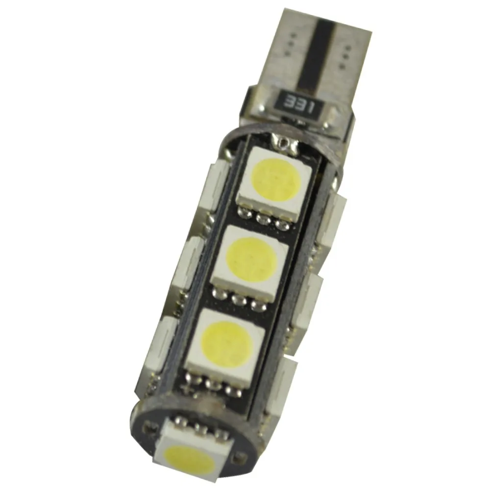 10 шт. W5W T10 13 SMD 5050 Светодиодные лампы Canbus автомобильные номерные знака подсветка