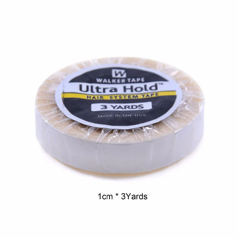 1 roll 1cm*3 yards super hair White tape double sided adhesive tape for