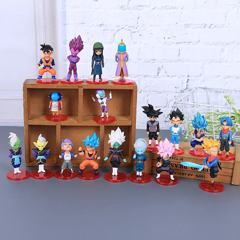 

18Pcs Dragon Ball Z Pvc Amine Figma Mini GOKU Golden FRIEZA GREAT VEGETA Zamasu APE Vinyl Action Figure Collectible Model Toy