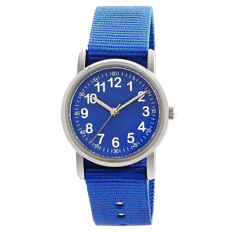 Goedkoop Horloges Kid Nylon Bandjes Horloge Kinderen Quartz Horloge Leuke Klok Kids Horloges Kind Horloge voor Studenten
