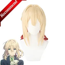ROLECOS-2018-Anime-Cosplay-Violet-Evergarden-Headwear-Blonde-Hair-Red-Ribbon-Accessories-Cosplay-Synthetic-Hair