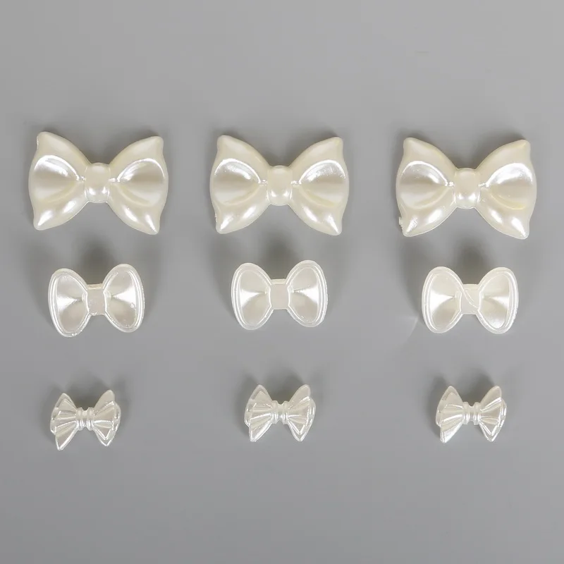 3 size ABS Resin Imatation Pearl Beads 60-300pcs Flat Back Round Bow For Jewelry Crafts Making | Дом и сад