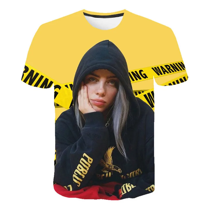 

New 2019 Billie Eilish Fashion Hip Hop 3d T Shirts Print Summer T-shirt Short Sleeve Men Women 3D T-shirts Sweatshirts Clothes