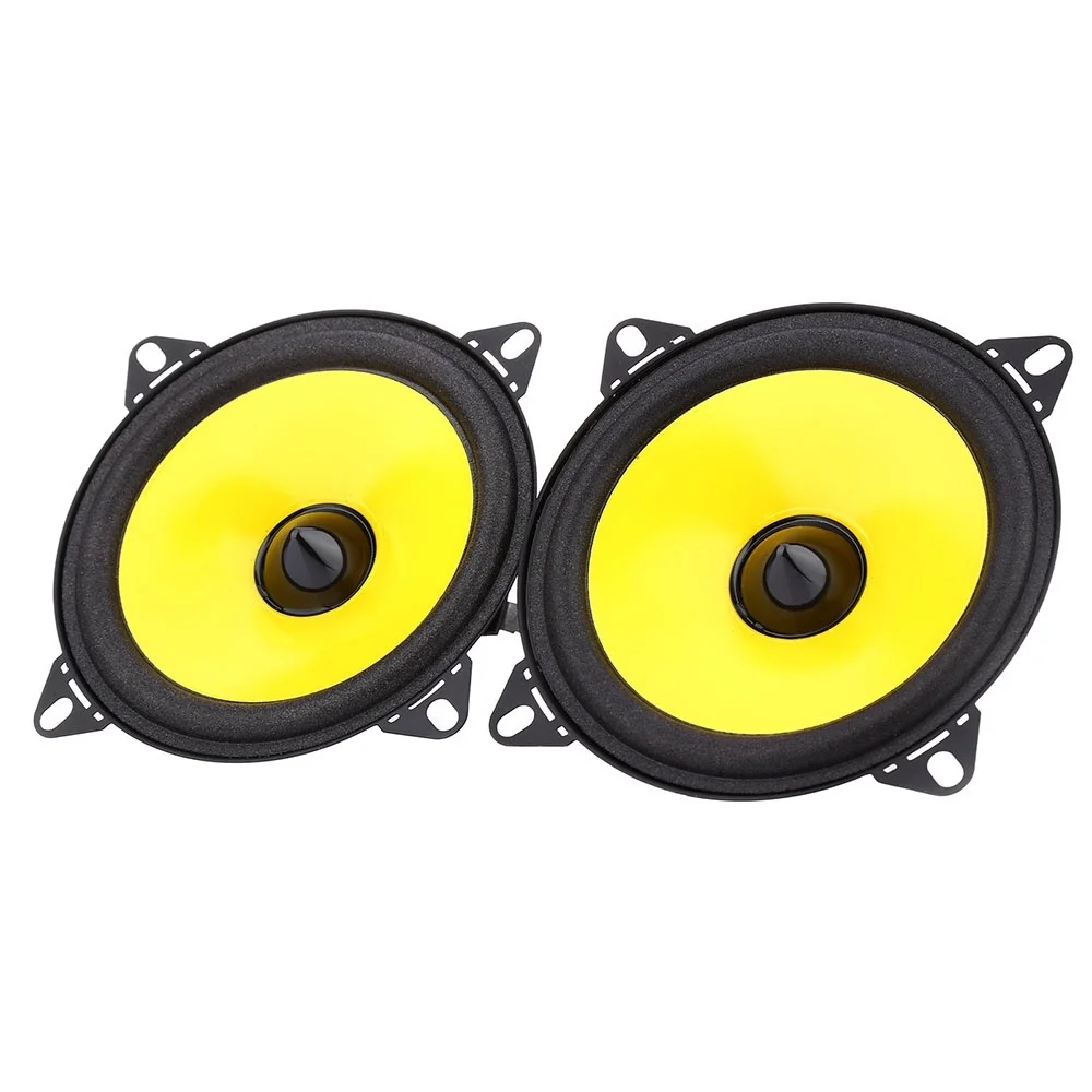 

Labo Auto Yellow Loudspeaker 4 Inch Paired Automobile Automotive Car HiFi Speaker Full Range Bubble Gum Edge Speakers