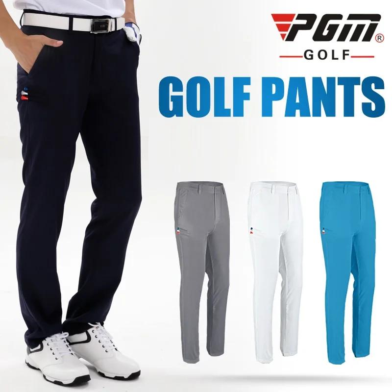 

2019 Pgm Mens Golf Pants Quick-Drying Breathable Thin Trousers Authentic British Straight Full Length Pants Golf Apparel AA11847