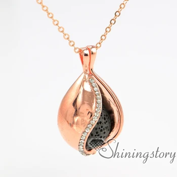 

openwork diffuser necklace perfume lockets wholesale perfume locket essential oil locket rhinestone lava volcanic stone metal
