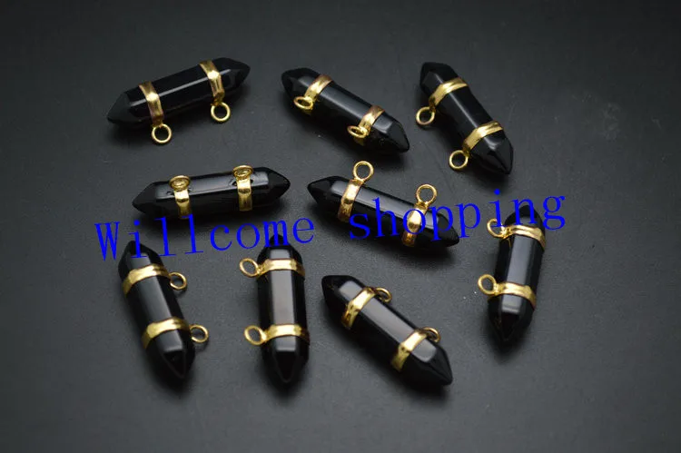 Кулон из синтетического камня с двумя петлями 10x30 мм|pendant hanger|pendant settings white goldpendant