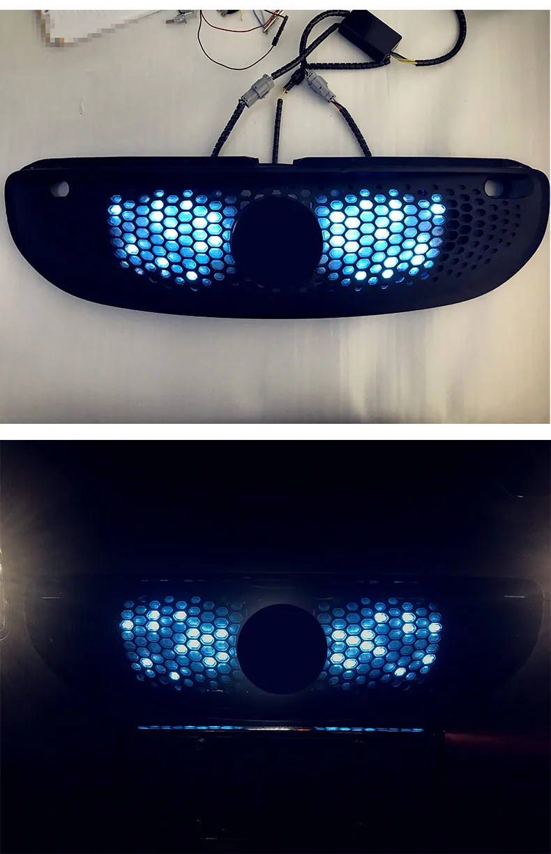 2 шт., светильник на переднюю решетку автомобиля, декоративная лампа для Smart fortwo