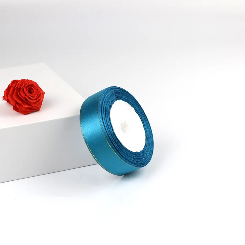Атласные ленты с золотыми краями 1 дюйм = 2 5 см 22 метра в рулоне|Ленты| |