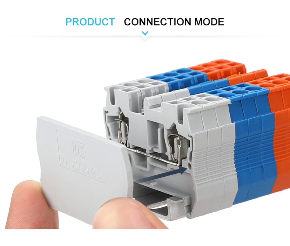 D-ST2.5-3 Концевая крышка Феникс ST серии din-рейку клеммные блоки Конец Крышки пластины L61/H29.5/W2.2mm разъем