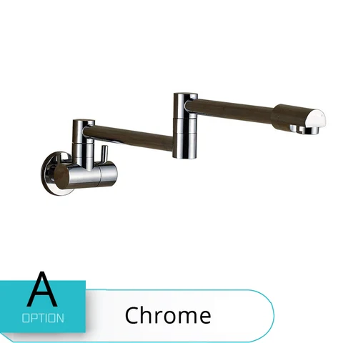 Nickel Single Handle Bathroom Kitchen Faucet One Hole Cold Water Folding Washing Basin Taps