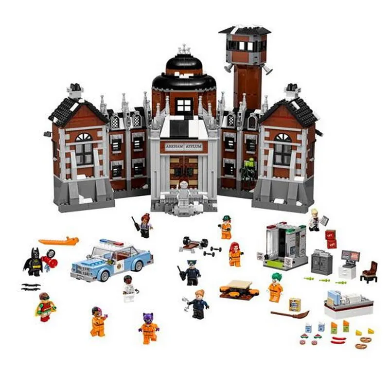 07055 LEPIN Batman Series Arkham Asylum Model Building Blocks Classic Enlighten DIY Figure Toys For Children Compatible Legoe 07055 LEPIN Batman Series Arkham Asylum Model Building Blocks Classic Enlighten DIY Figure Toys For Children Compatible Legoe
