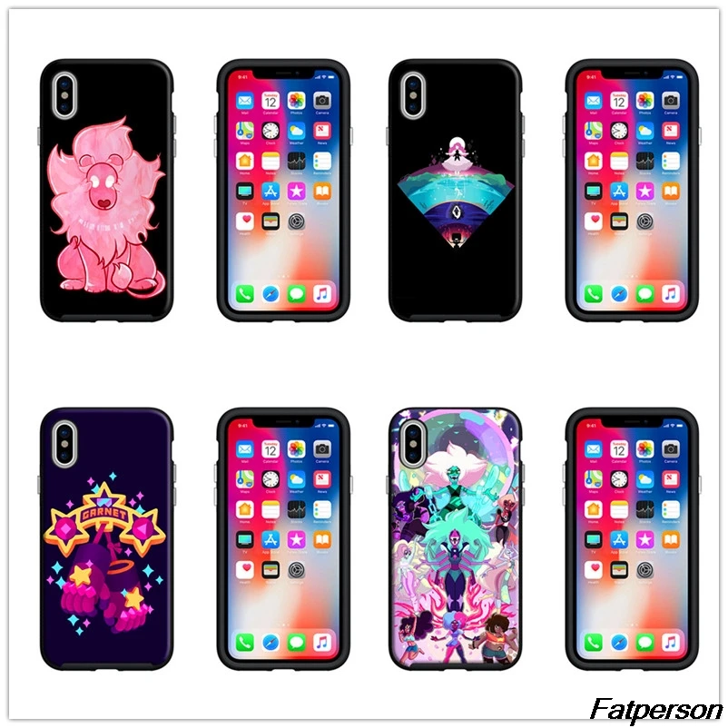 Черный мягкий силиконовый чехол Steven Universe из ТПУ для Apple iPhone X10 8plus 7 7plus 6s 6plus 5 5S SE |