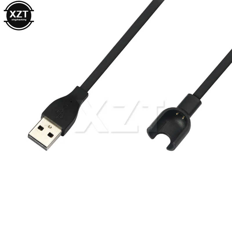 1Pcs USB Charging Cable Replacement Wire Cord Charger for Xiaomi Mi Band 2 Smart Watch Adapter High Quality black
