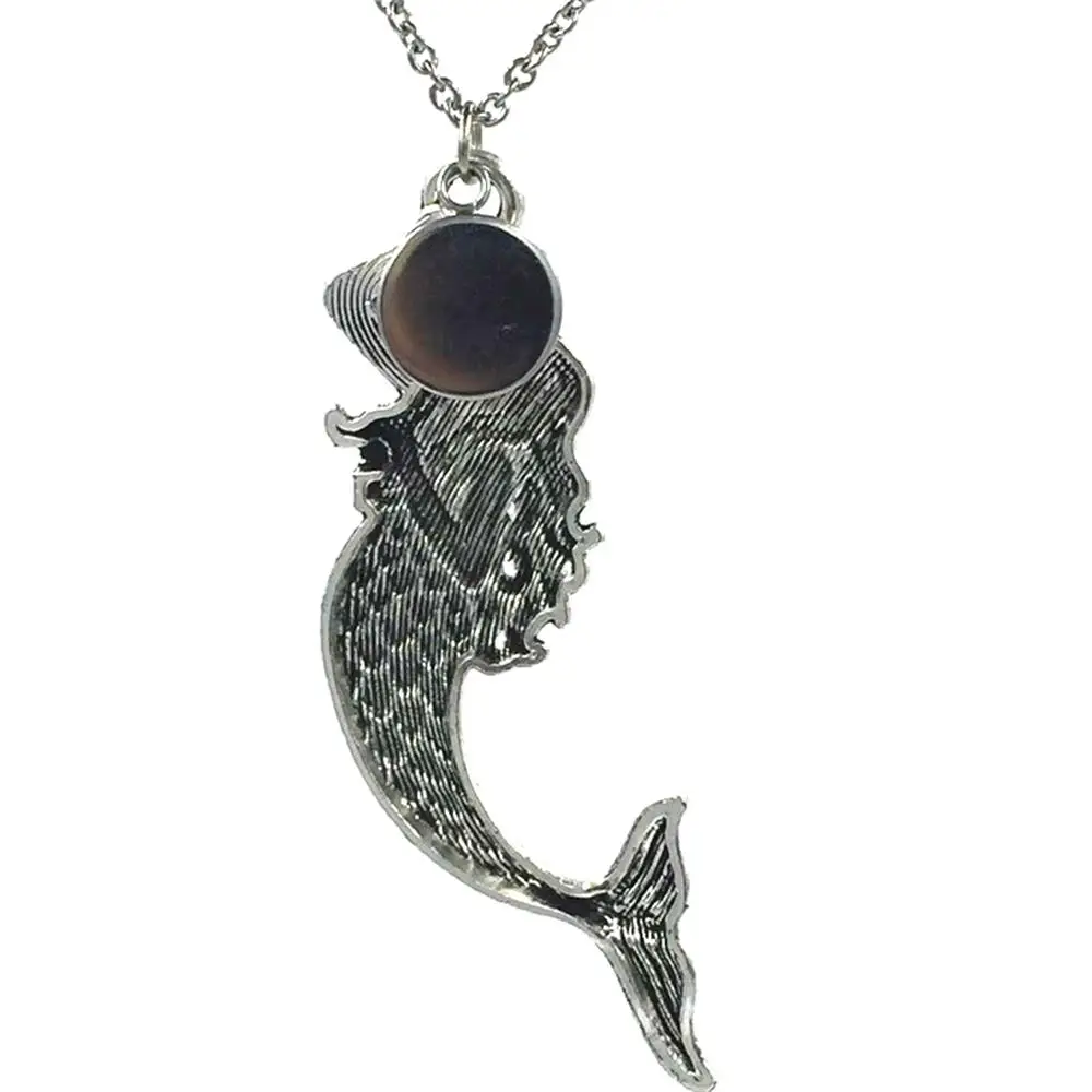 BULK 10pcs Beach Mermaid Pendant Necklace with Bule Scale 18