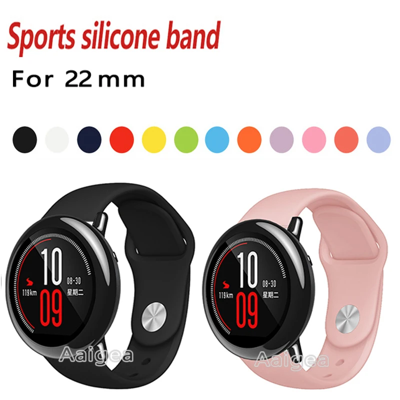 Цветной мягкий силиконовый ремешок для часов для Xiaomi Huami Amazfit Pace, умные часы, спортивный сменный Браслет, ремешок на запястье