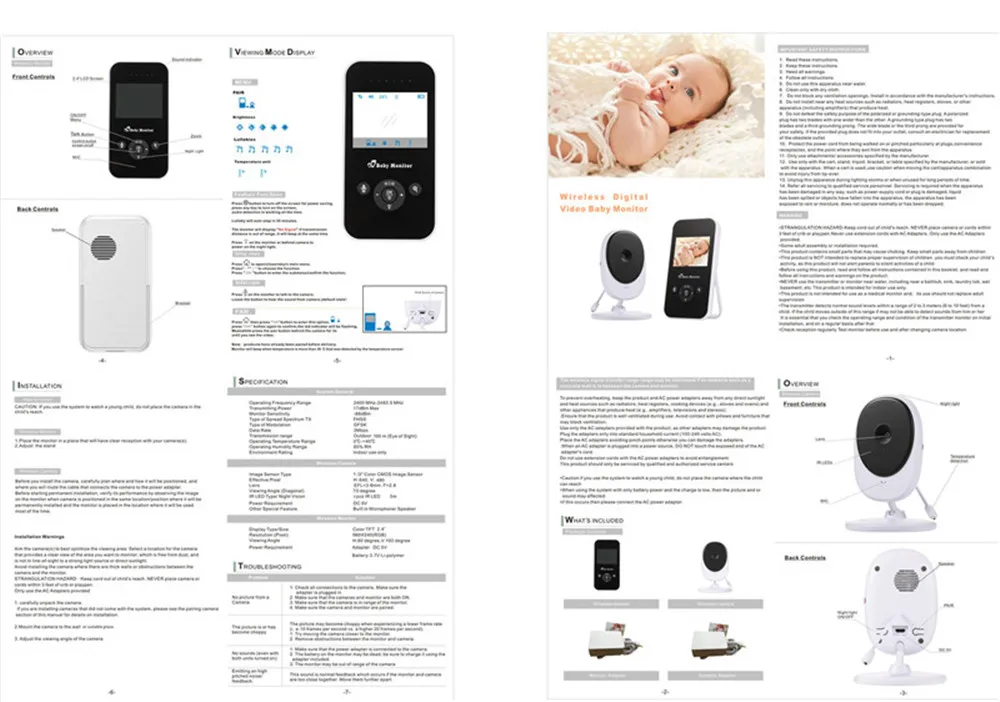 bebe sem fio interfone monitor do bebe digital 05