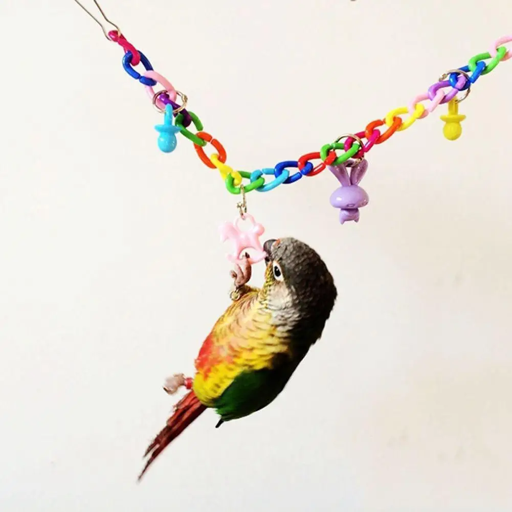 LanLan Colorful Bird Toy Parrot Swing Cage Toy Climbing Toy for