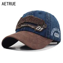 AETRUE, потертые джинсы, мужская бейсбольная кепка, Snapback, кепки s для женщин, мужчин, Falt Bone, деним, Gorras Casquette, Мужская бейсболка, Кепка