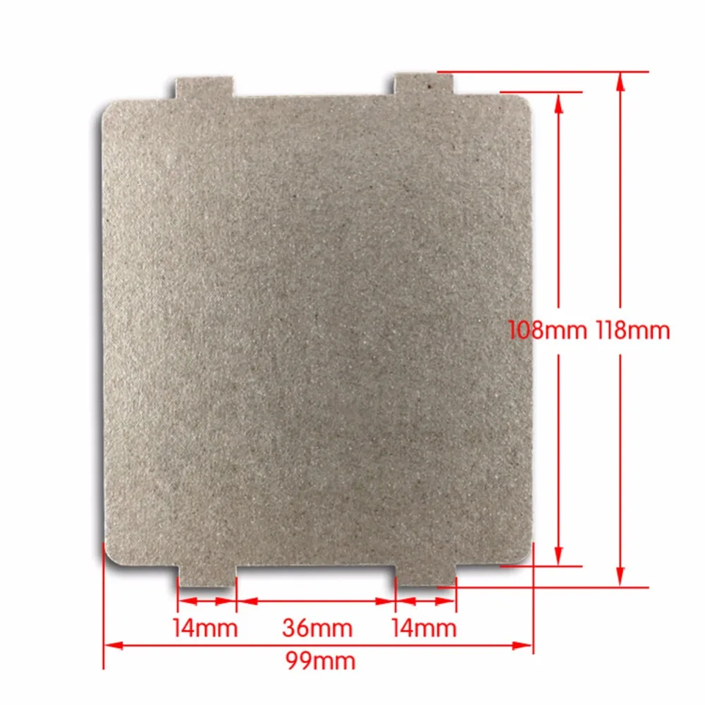 6pcs 9.9cm * 10.8cmcm 예비 부품 두꺼운 운모 플레이트 Galanz Midea Panasonic LG 등을위한 전자 레인지 시트. 마그네트론 캡