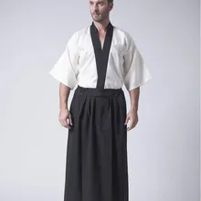 Классическая японская одежда самураев Мужская кимоно воина с Obi традиционный атласный юката конференц костюм один размер