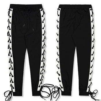 

black xxxl spring plus size 7xl 8XL men fleece sweatpants casual Tying rope elastic waist long trousers big Military pants 160kg