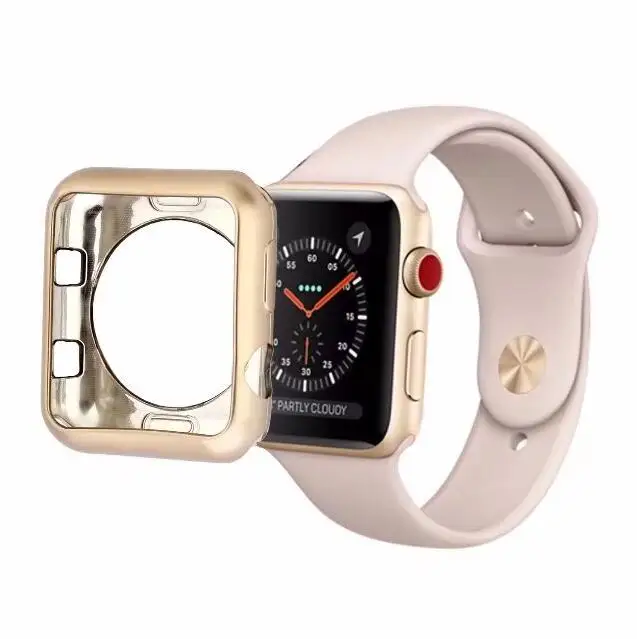38 мм 42 мм резиновый для Apple Watch Series 1 2 3 ТПУ устойчивый к царапинам гибкий мягкий чехол тонкий защитный бампер чехол iWatch