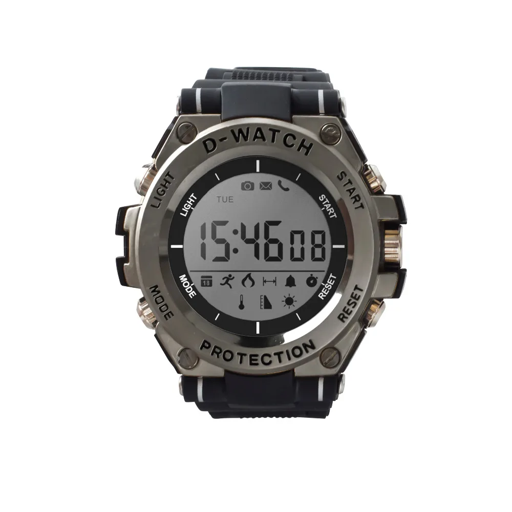 Новинка спортивные часы D watch 30 м Водонепроницаемые Bluetooth Смарт температура УФ