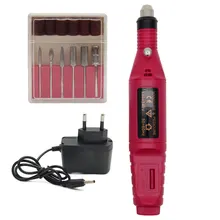 1 комплект профессиональный электрический набор для ногтей типсы для маникюра машина электрическая ручка для маникюра Педикюр 6 бит инструменты для ногтей комплект с двигателем