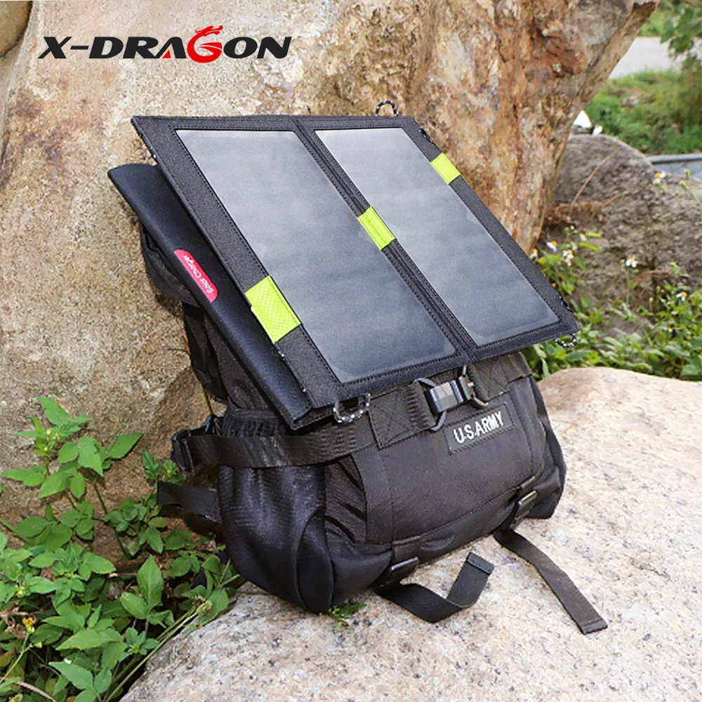  X-DRAGON 5V 14W Solar Charger SunPower Solar Panel Outdoor Portable Power Bank Charger for Smartpho