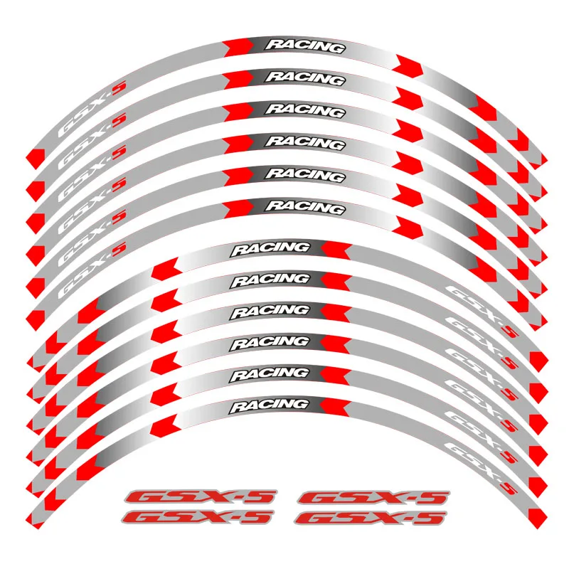 Высококачественная Светоотражающая наклейка для мотоцикла, обода, полосы, наклейки, 17 дюймов, клейкая отражающая лента для Suzuki GSX-S 1000 1000F