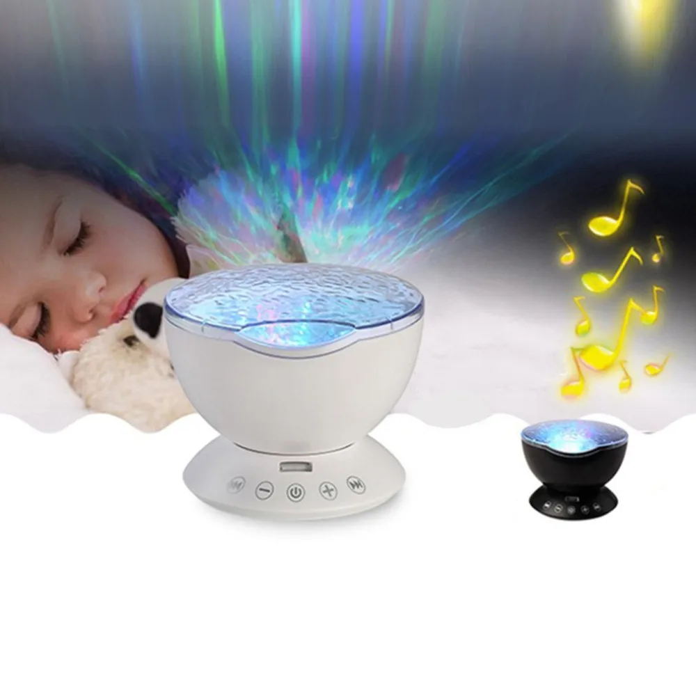 

Ocean Wave Starry Sky LED Projector Aurora Night Light Novelty Lamp USB 7Colors Remote Control Nightlight Illusion For Baby