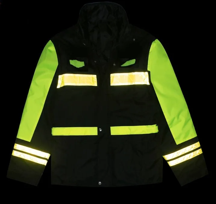 Thicken Thermal Reflective Cotton Coat Safety Warning Clothing High
