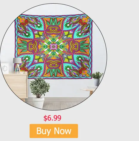 Индийская МАНДАЛА ГОБЕЛЕН пляжное полотенце Йога коврик скатерть психоделический настенный Асимметричный геометрический цветочный 150x230 см
