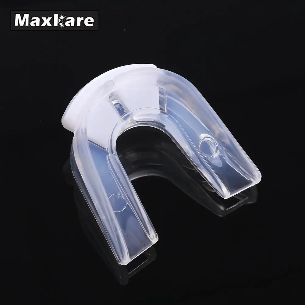 Maxkare الرياضية اقي الفم الأسنان اللثة درع حامي شفاف ل ممارسة مضنية الرجبي آمنة سيليكون في السلع