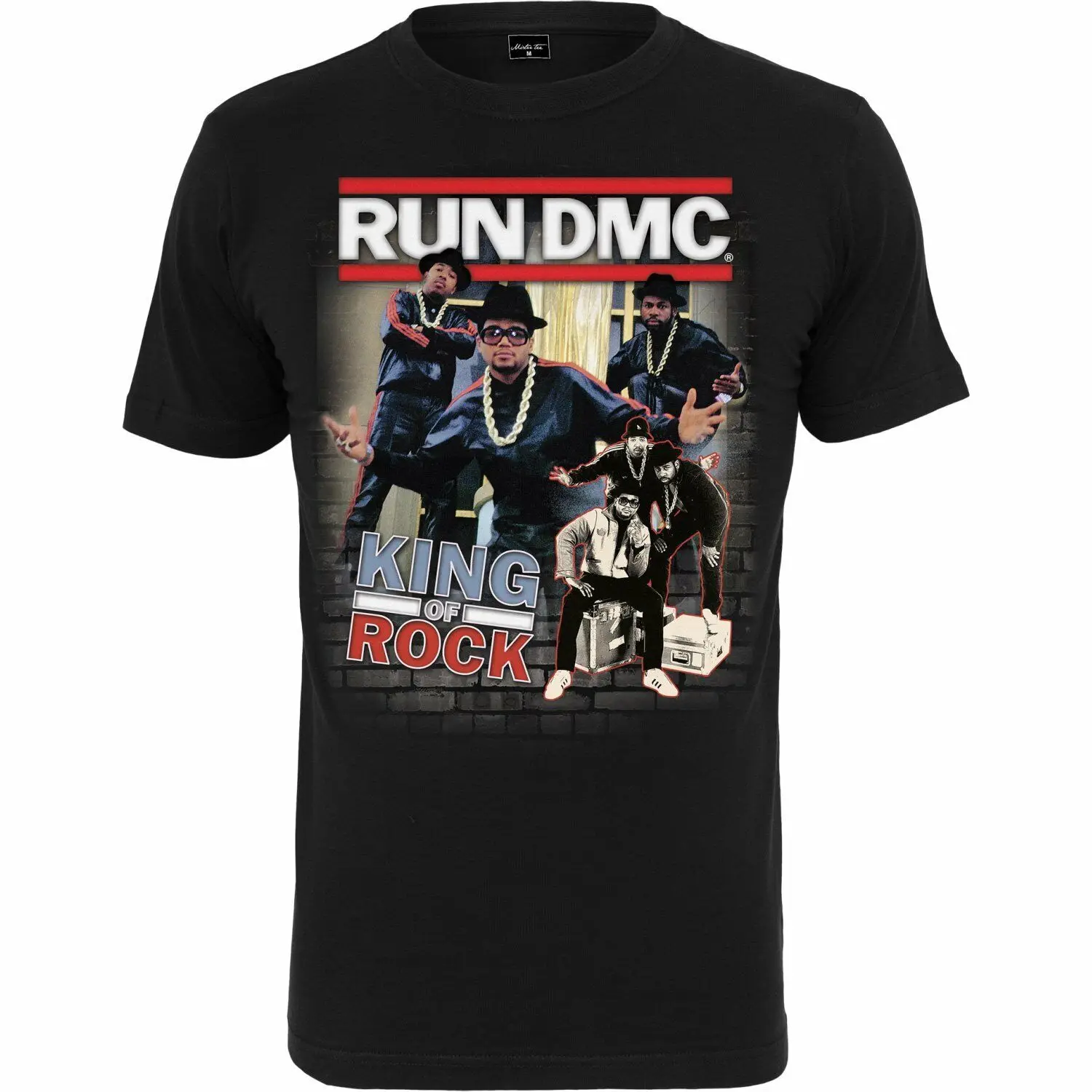 Merchcode Shirt Run DMC Kings of Rock Schwarz Высококачественная хлопковая Повседневная мужская