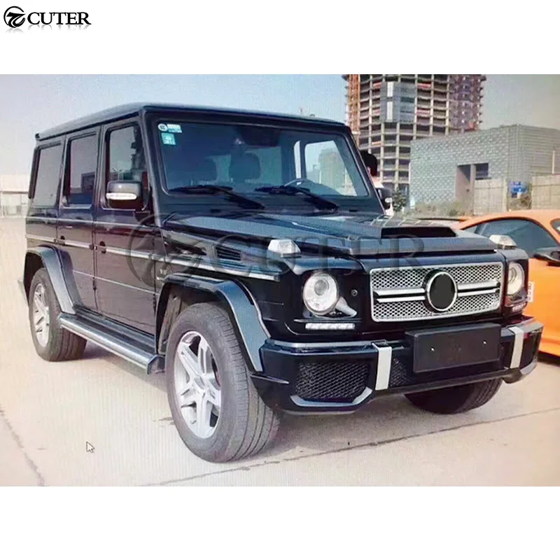 Для Mercedes Benz W463 G63 G65 AMG BRABUS стильный комплект кузова PU Неокрашенный передний бампер задний бампер круглые брови