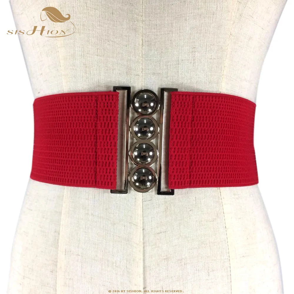SISHION Wide Woman Ladies Belt ceinture femme 64 85cm Elastic Belt for
