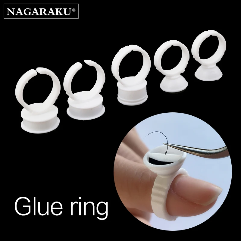 NAGARAKU 1000 шт набор Высокое качество Пластиковые Кольца для наращивания ресниц, клей держатель для наращивания ресниц контейнер для клея