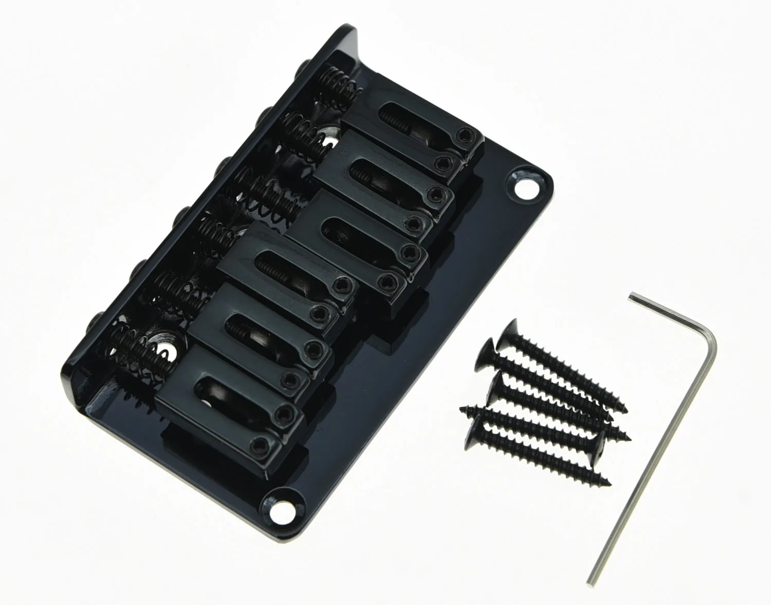Buy KAISH Black Electric Guitar Hardtail Bridge Top