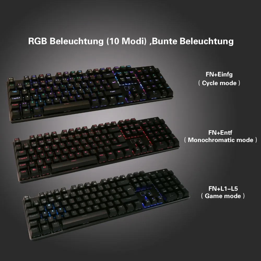 4. rgb mechanische tastatur gamer_