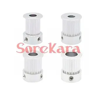 

5PCS Aluminum GT2 Timing Pulley 16T 20T Bore 5/6.35/8mm 2GT Synchronous Pulley Fit Belt Width 10mm For 3D Printer Machine CNC