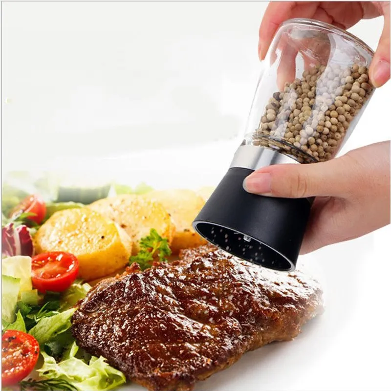 

JINJIAN Mini Manual Salt Pepper Spice Mill Grinder With Cover Kitchen Ceramic Core Grinder Barbecue Tools Salt Mills