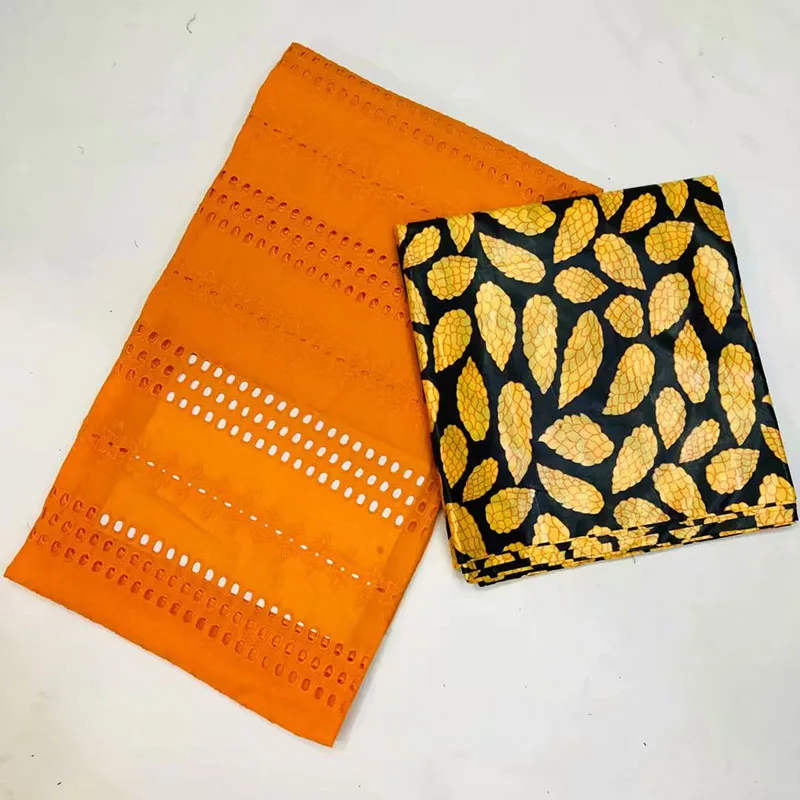 Print Bazin Punching Kit 2.5+2.5 Yards African Cloth Women'S Wedding Dress Accessories Punched Printing Matching | Дом и сад