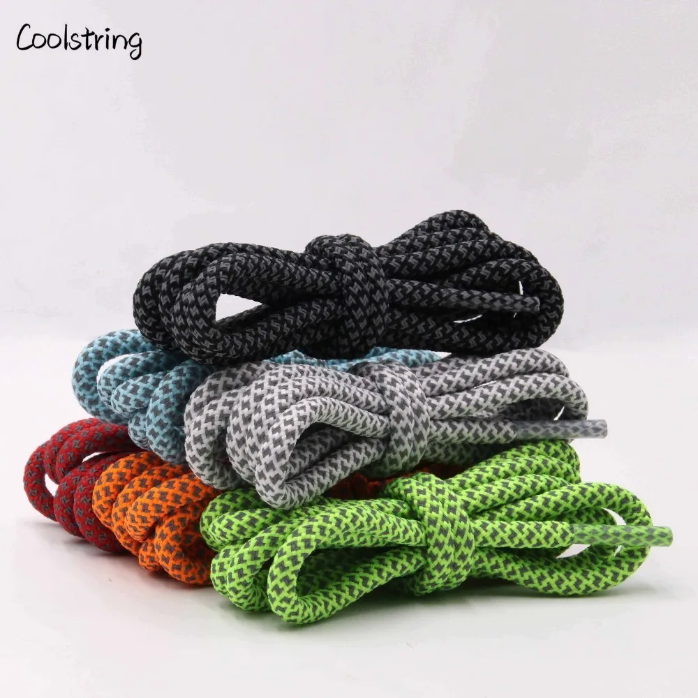 Coolstring Cool Highlight 3M Round Reflective Shoe Laces Athletic Safety Sneakers Shoelaces Night Walk Running Bootlace Latchet