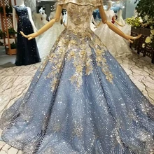 CloverBridal вышитый бисером лиф блестящая светло-голубая юбка когда-либо красивые платья для выпускного вечера длина до пола с открытыми плечами