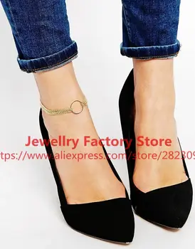 

200pcs/lot Gold Stretch Anklet Foot Chain Leg Bracelet Sparkling Ankle Bracelet Wholesale Anklet For Woman