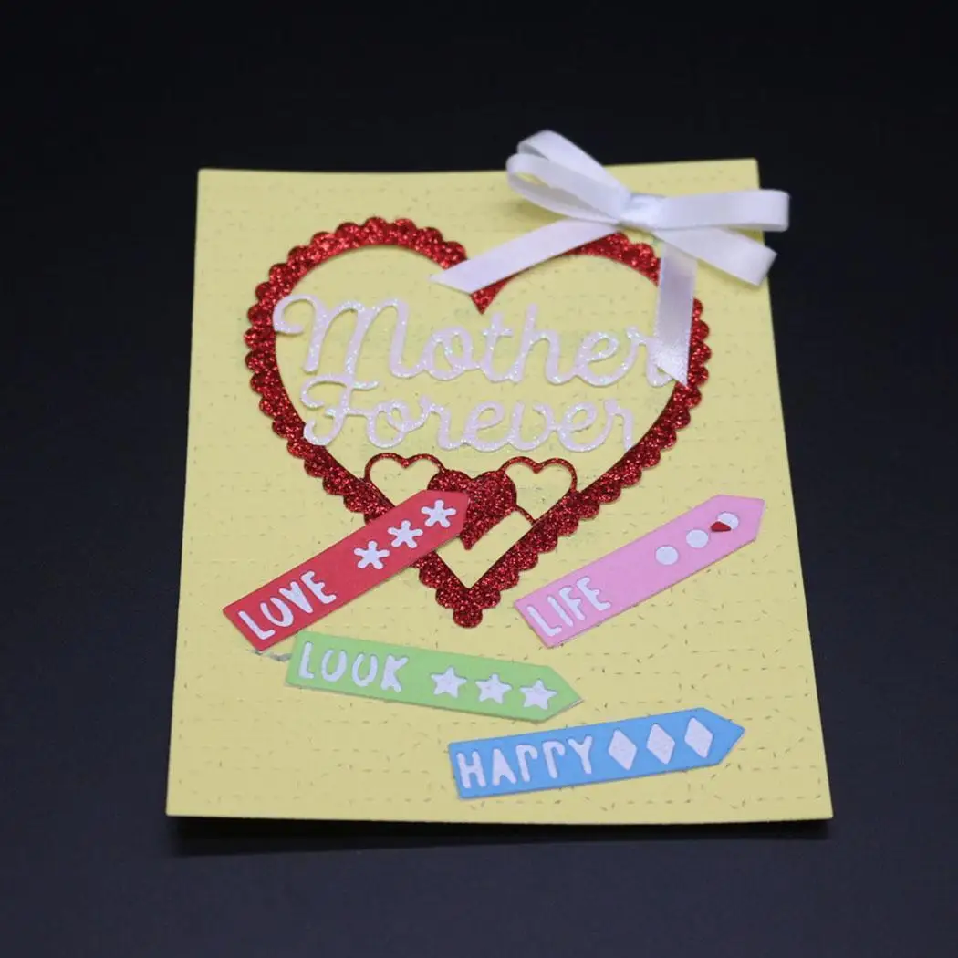 

Letter Label Cutting Dies DIY Scrapbooking Album Letter, Heart, Geometric Decorative Stencil Emboss Paper Cards